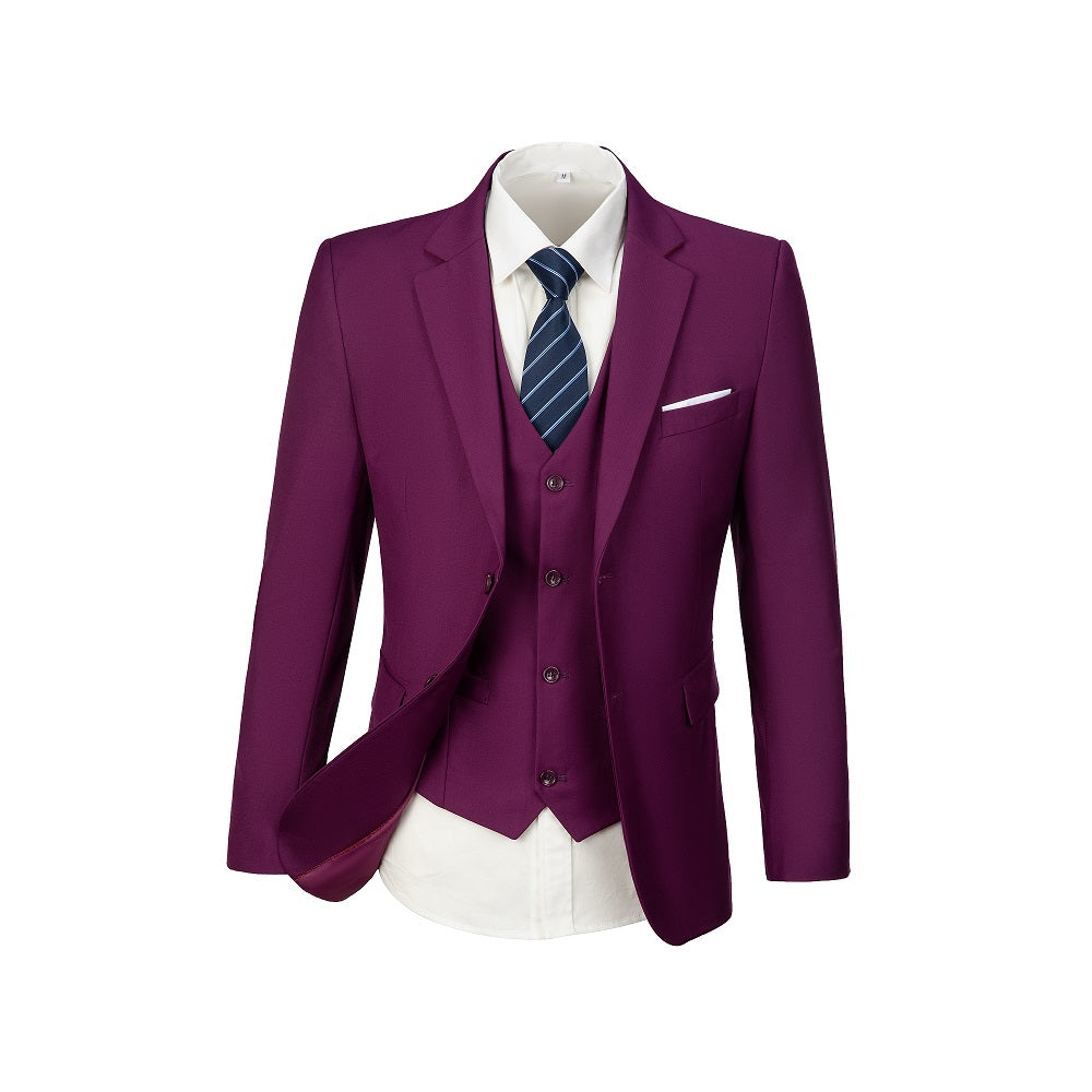 Purple Men's Two Button Blazer for Party, Wedding and Business