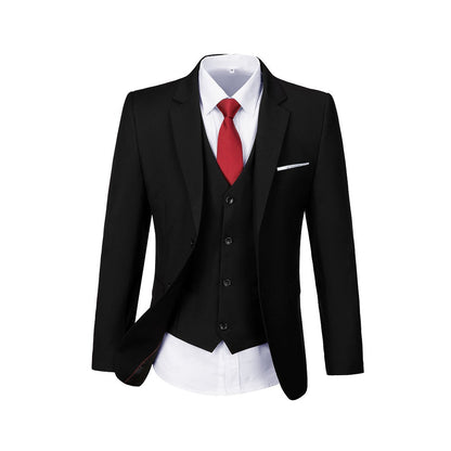 ly1489 Black Two Button Wedding 3 Pieces Slim Fit Men Suits