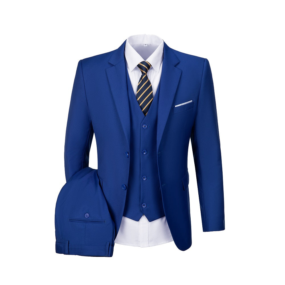 ly1700 Royal Blue Two Button Wedding 3 Pieces Men Suits