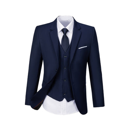 ly1698 Navy Two Button Wedding 3 Pieces Slim Fit Men Suits