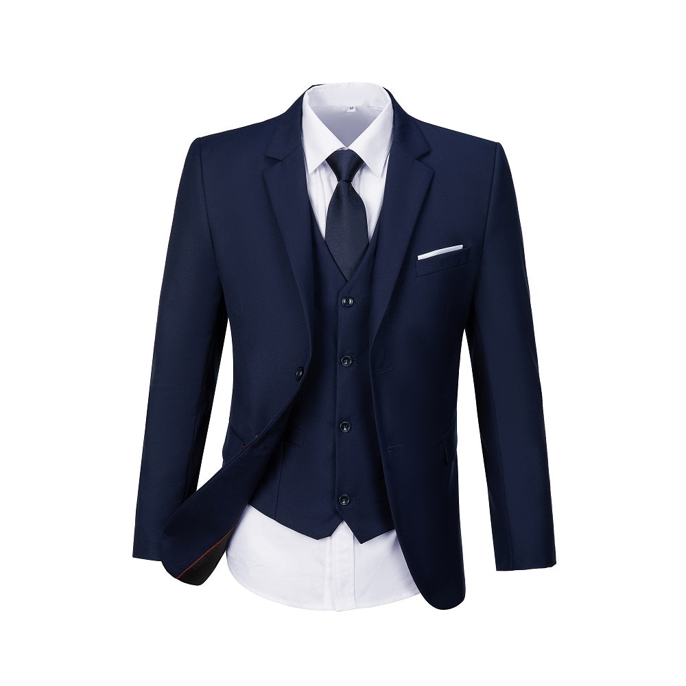 ly1344 Navy Men's Two Button Blazer for Party, Wedding and Business