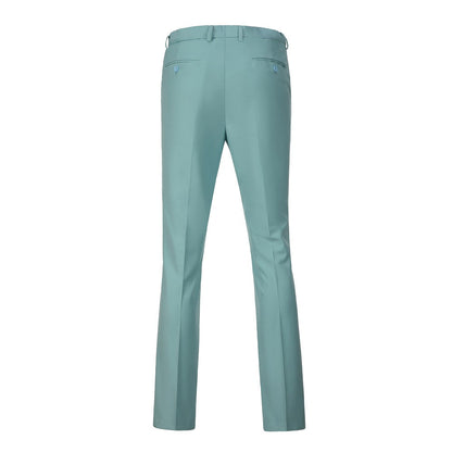 ly1405 Mint Green Men's Suits 2 Pieces Vest+Pants Set V-Neck Slim Fit Casual Waistcoat Suit