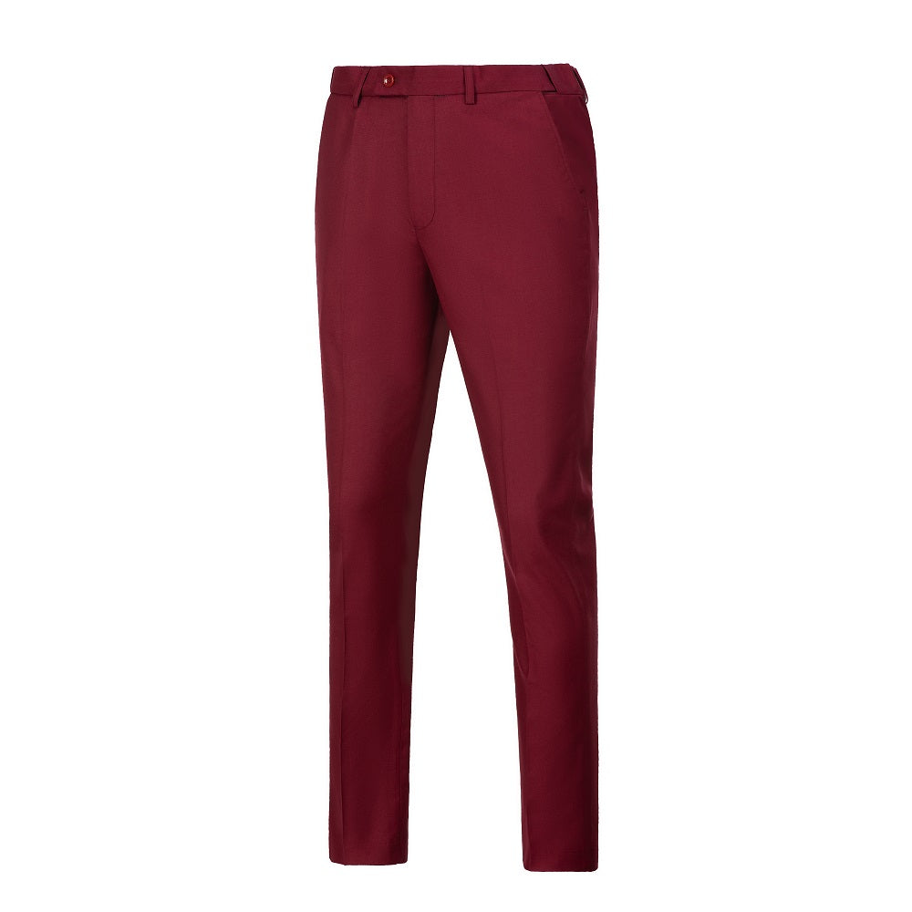 Burgundy Men's Pants for Party, Wedding and Business