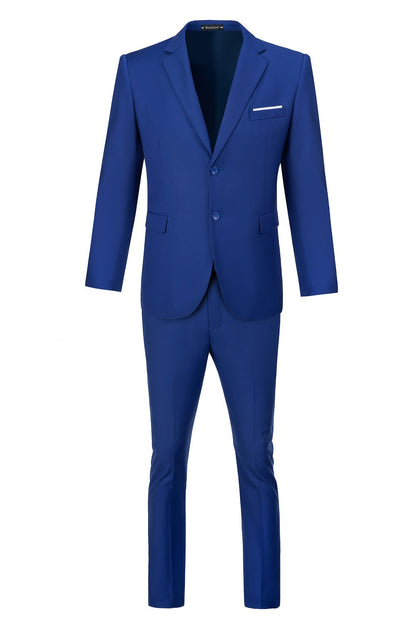 ly1700 Royal Blue Two Button Wedding 3 Pieces Men Suits