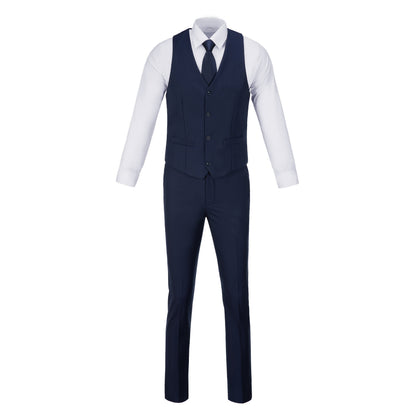 ly1379 Navy Two Button Wedding 3 Pieces Slim Fit Men Suits