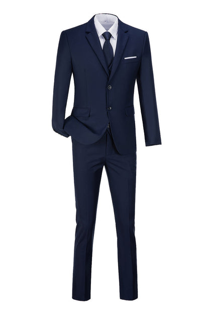 ly1703 Two Button Wedding 3 Pieces Slim Fit Men Suits (MORE COLORS+)