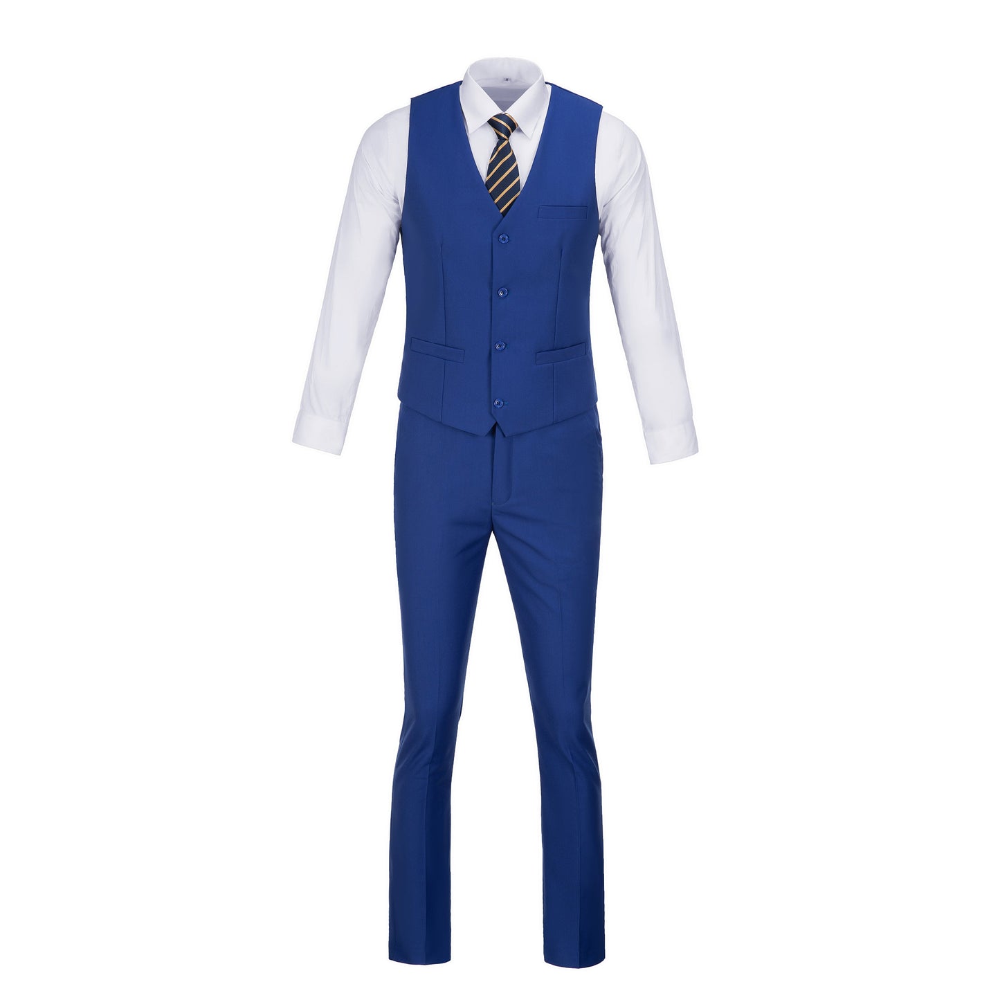 ly1377 Royal Blue Two Button Wedding 3 Pieces Slim Fit Men Suits