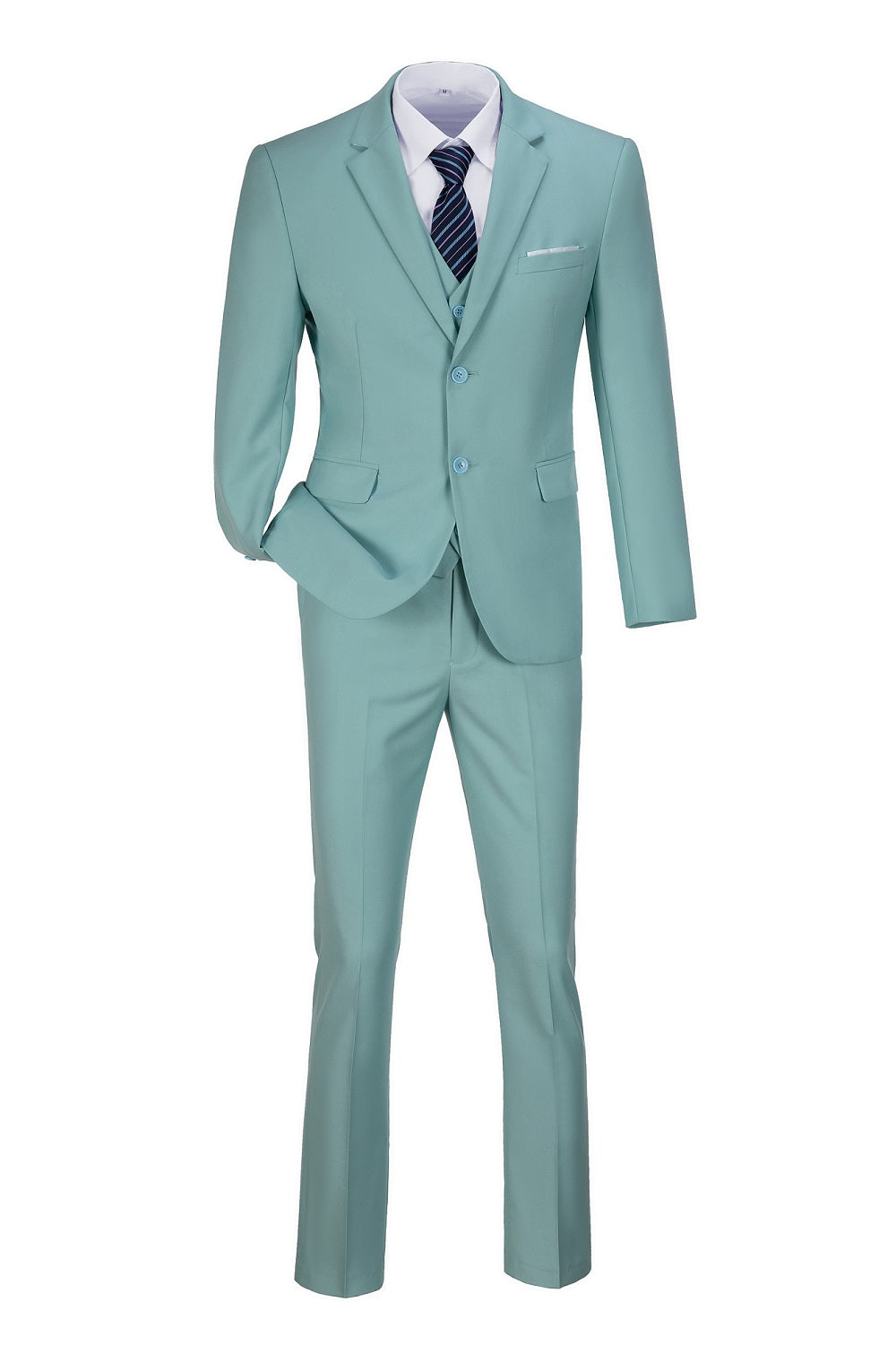 ly1296 Two Button 3 Pieces Men Suits (MORE COLORS+)