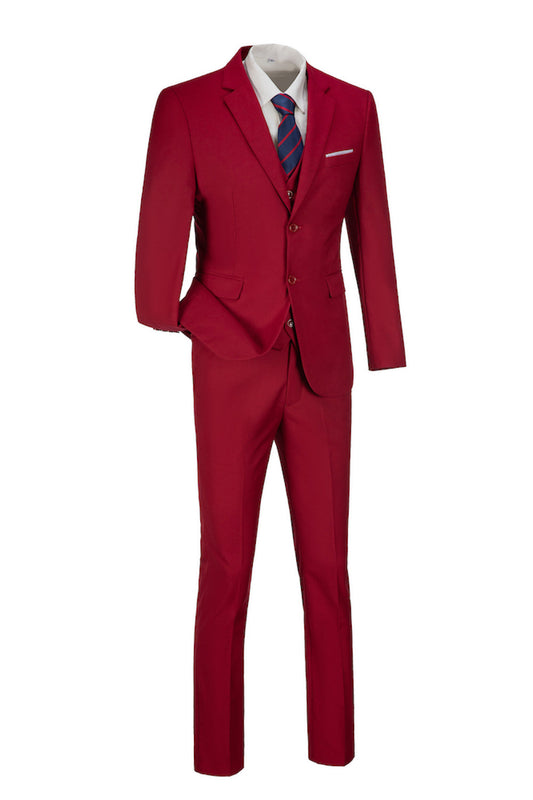 Two Button Wedding 3 Pieces Slim Fit Men Suits (MORE COLORS+)