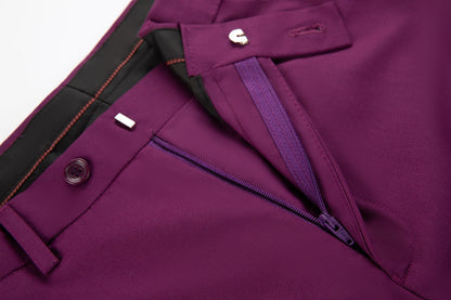 ly1453 Purple Men's Pants for Party, Wedding and Business