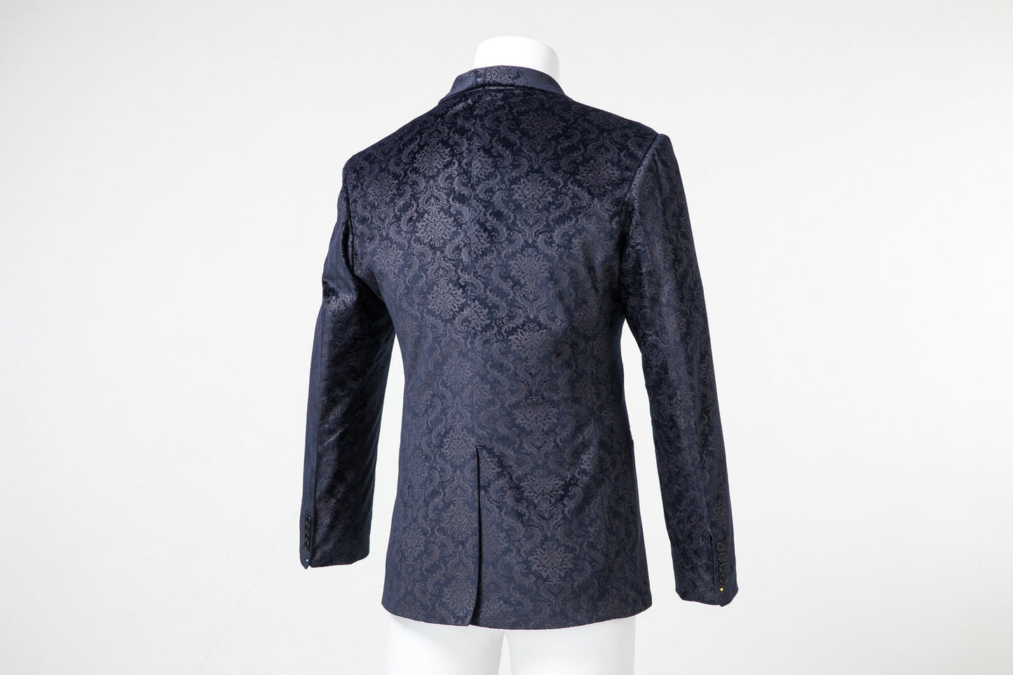 ly1518 New Arrival Unique Party Banquet 3 Piece Navy Patterned Men Suits