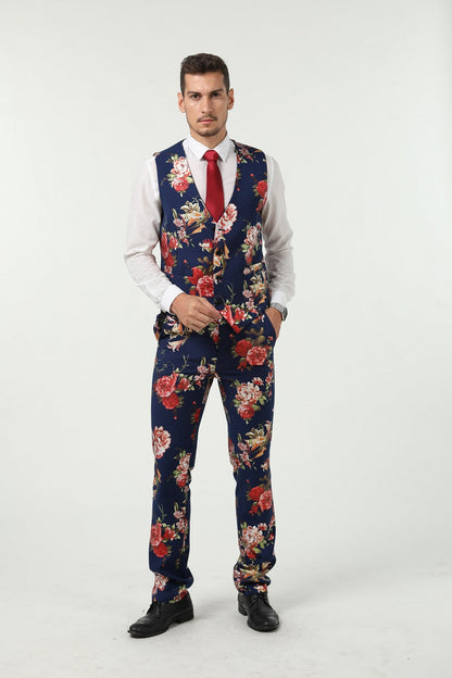 ly1511 New Arrival Royal Blue Unique Patterned Party Banquet 3 Piece Men Suits