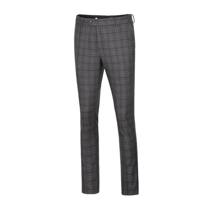 ly1644 Grey Plaid Men's 3 Piece Set for Party, Wedding and Business