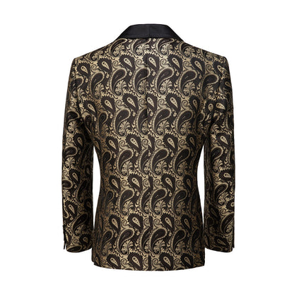 ly1415 Golden Unique Patterned Men's Blazer for Party, Wedding and Business