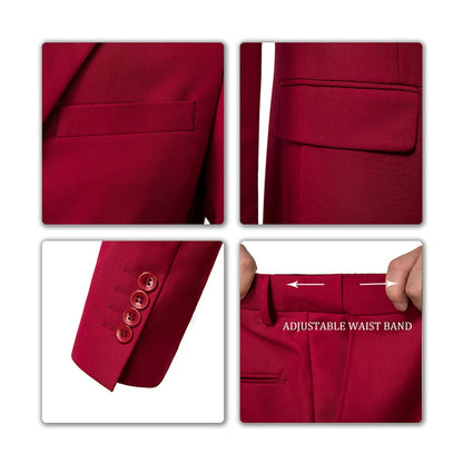 ly1357 Red Two Button Wedding 2 Pieces Men's Suits Jacket+Pants