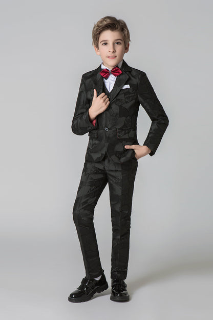 Unique Design Slim Fit Modern 5 Piece Boys Suits