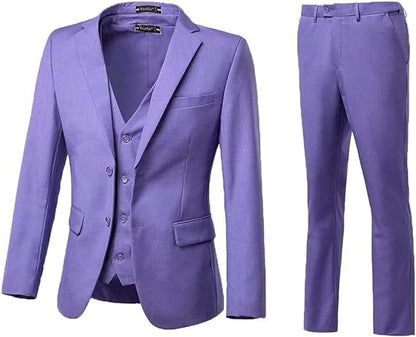 ly1703 Two Button Wedding 3 Pieces Slim Fit Men Suits (MORE COLORS+)