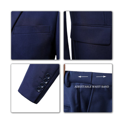 ly1360 Navy Two Button Wedding 2 Pieces Men's Suits Jacket+Pants