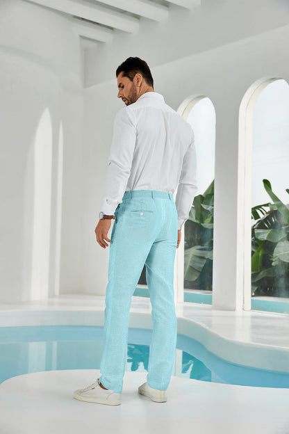 ly1112 Seersucker Striped Men's Summer Pants