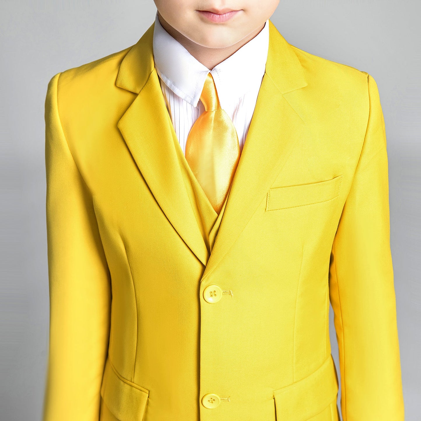 ly1683 Yellow Popular Suits 5 Piece Boys Suits