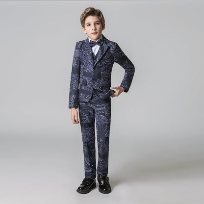 ly1217 Unique Design Slim Fit Modern 5 Piece Boys Suits