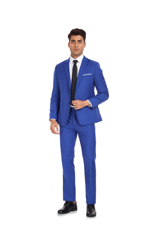 Royal Blue Gentleman's Groomsmen Party Business Banquet 3 Piece Men Suits