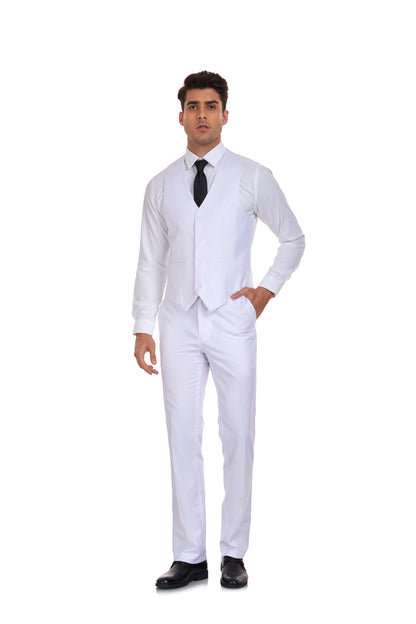 ly1354 White Gentleman's Groomsmen Party Business Banquet 3 Piece Men Suits