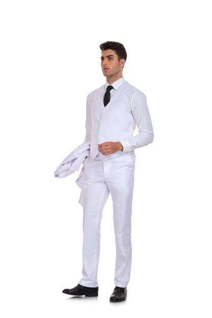 ly1354 White Gentleman's Groomsmen Party Business Banquet 3 Piece Men Suits