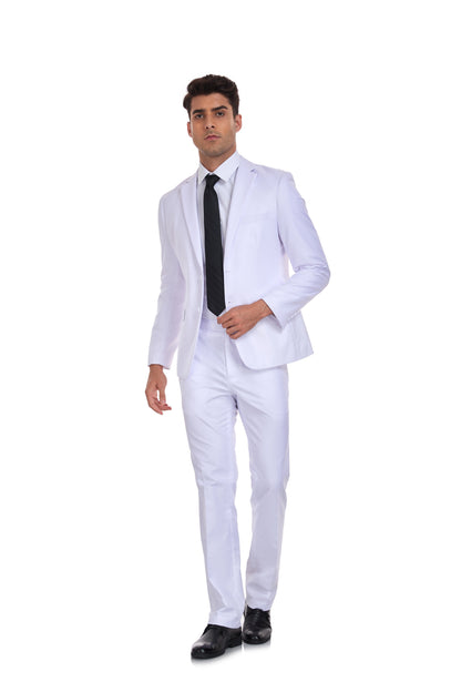 White Gentleman's Groomsmen Party Business Banquet 3 Piece Men Suits