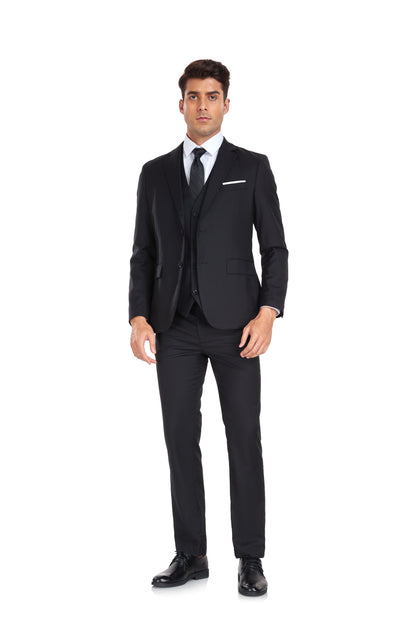 ly1352 Black Groomsmen Party Business slim fit 3 Piece Men Suits