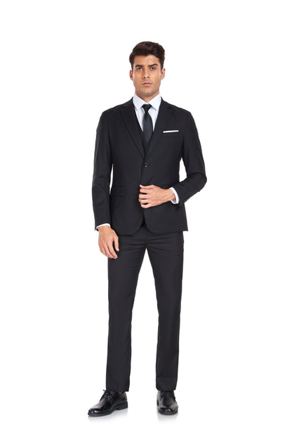 ly1352 Black Groomsmen Party Business slim fit 3 Piece Men Suits