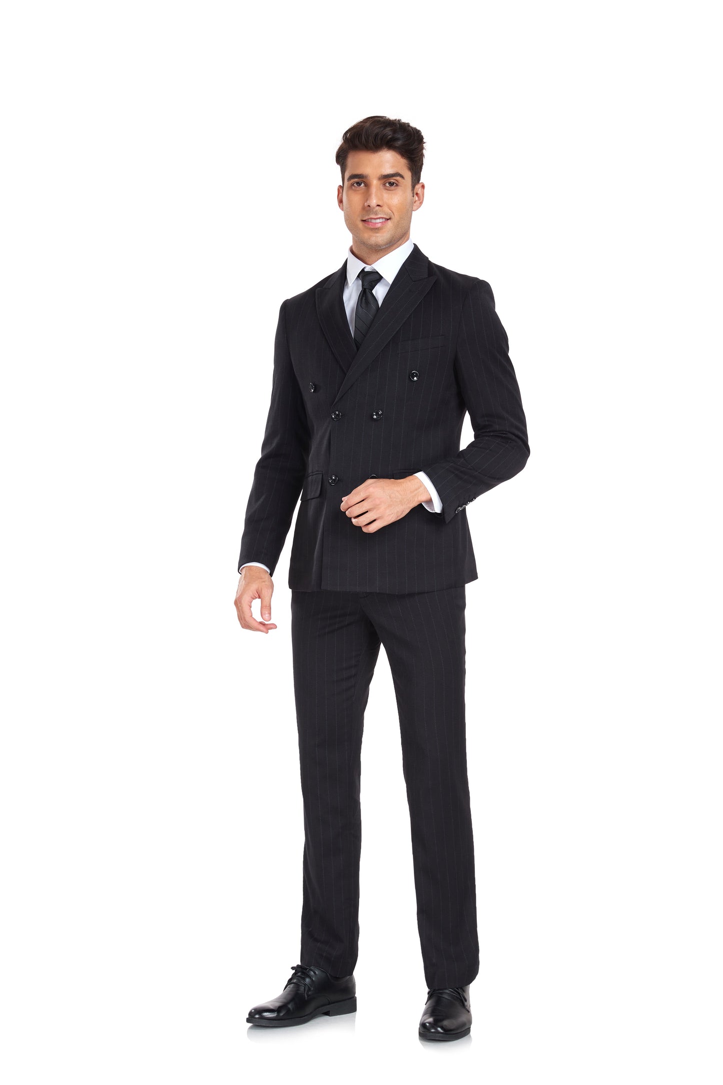 ly1347 Black Stripe Men's 3 Piece Set for Party, Wedding and Business