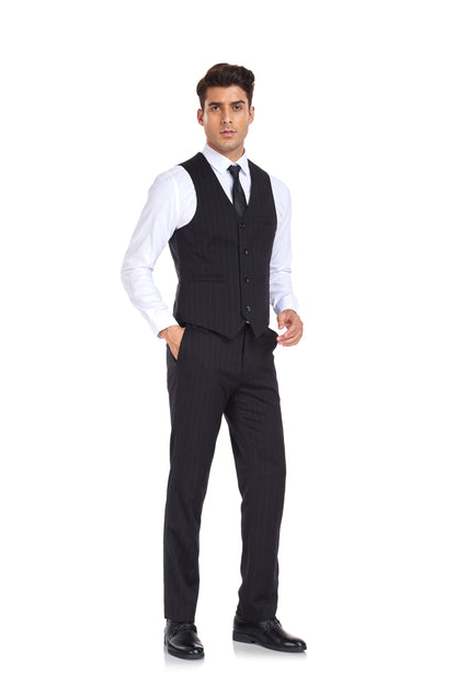 ly1301 Stripe Men's 3 Piece Set for Party, Wedding and Business(MORE COLORS+)