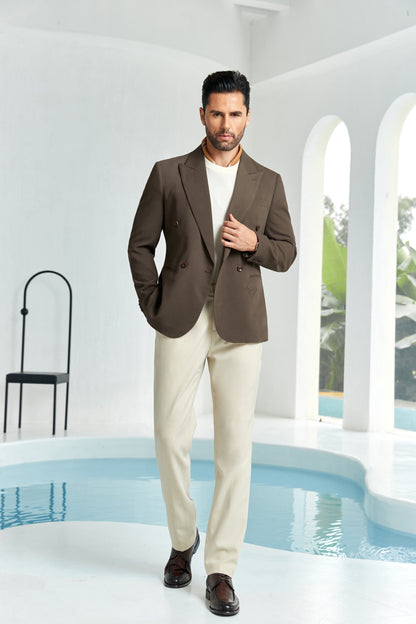 ly1094 Designer Style New Men's Double Breasted Blazer