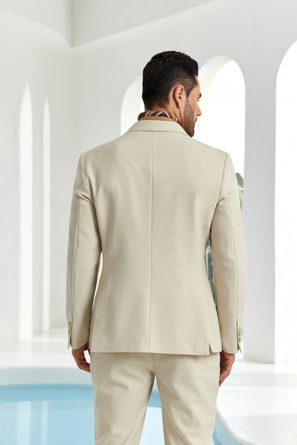 ly1082 Double Breasted 2 Pieces Men's Suits Jacket and Pants