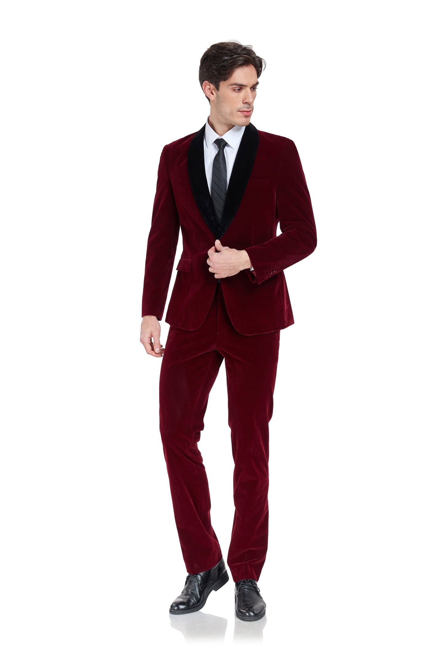 ly1299 Velvet 3 Piece Men's Formal Suits(MORE COLORS+)