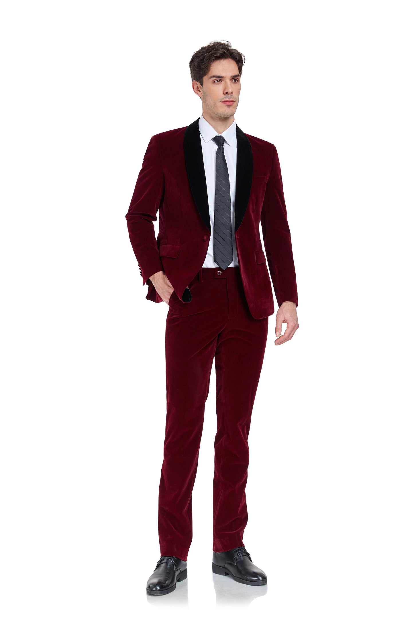 ly1299 Velvet 3 Piece Men's Formal Suits(MORE COLORS+)