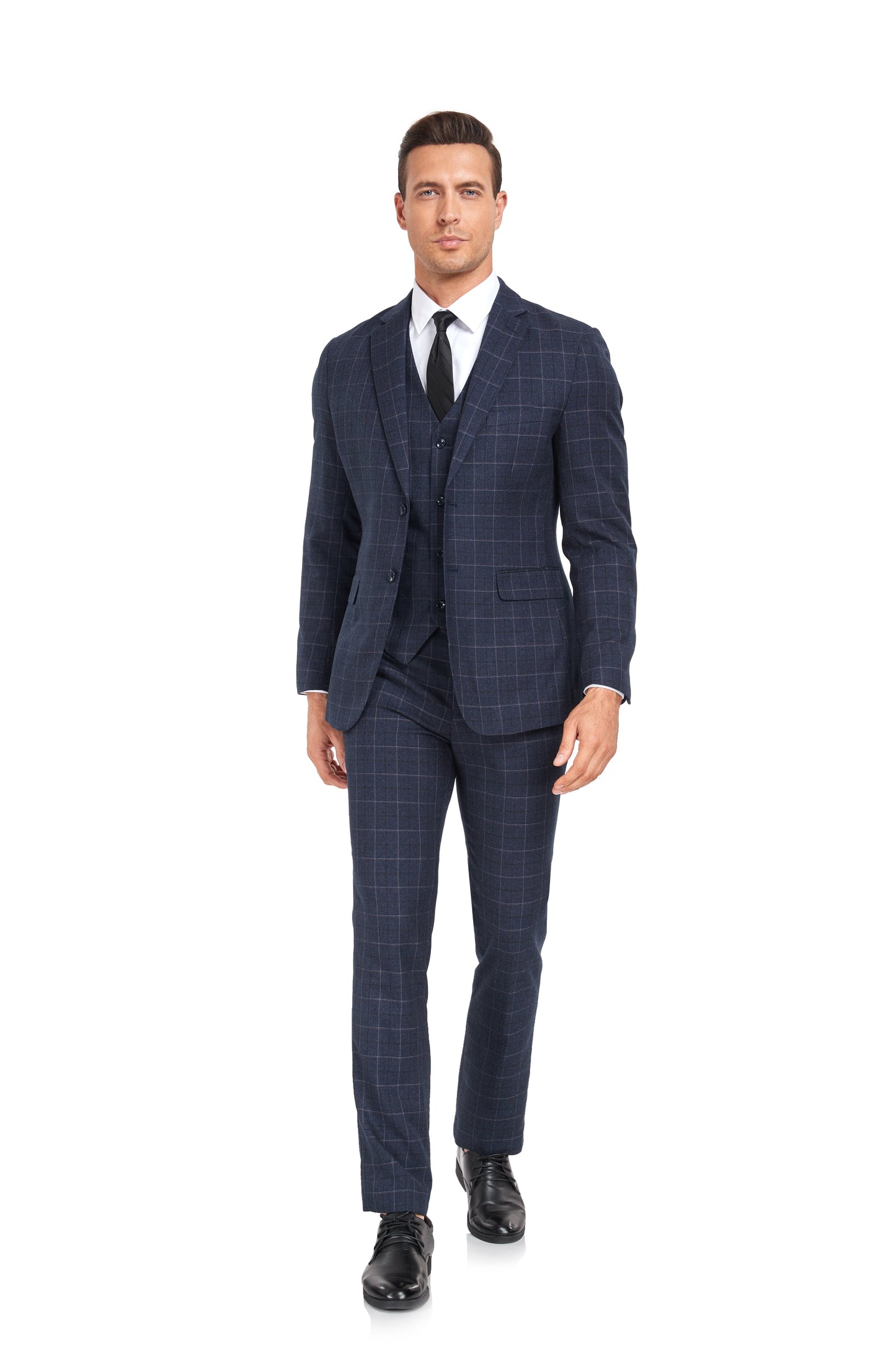 Plaid Men's 3 Piece Slim Fit Suit Set (MORE COLORS+)