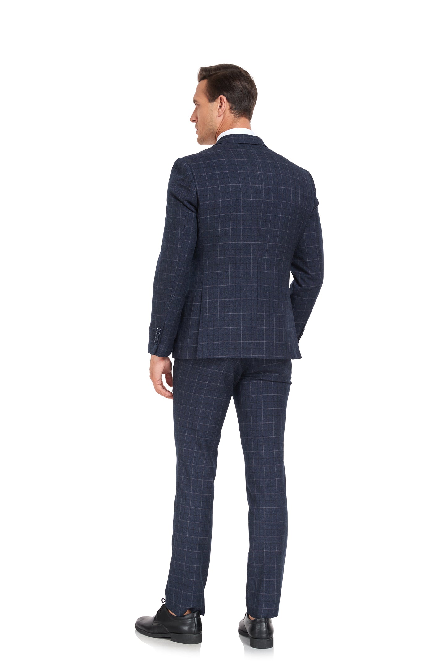 ly1302 Plaid Men's 3 Piece Slim Fit Suit Set (MORE COLORS+)