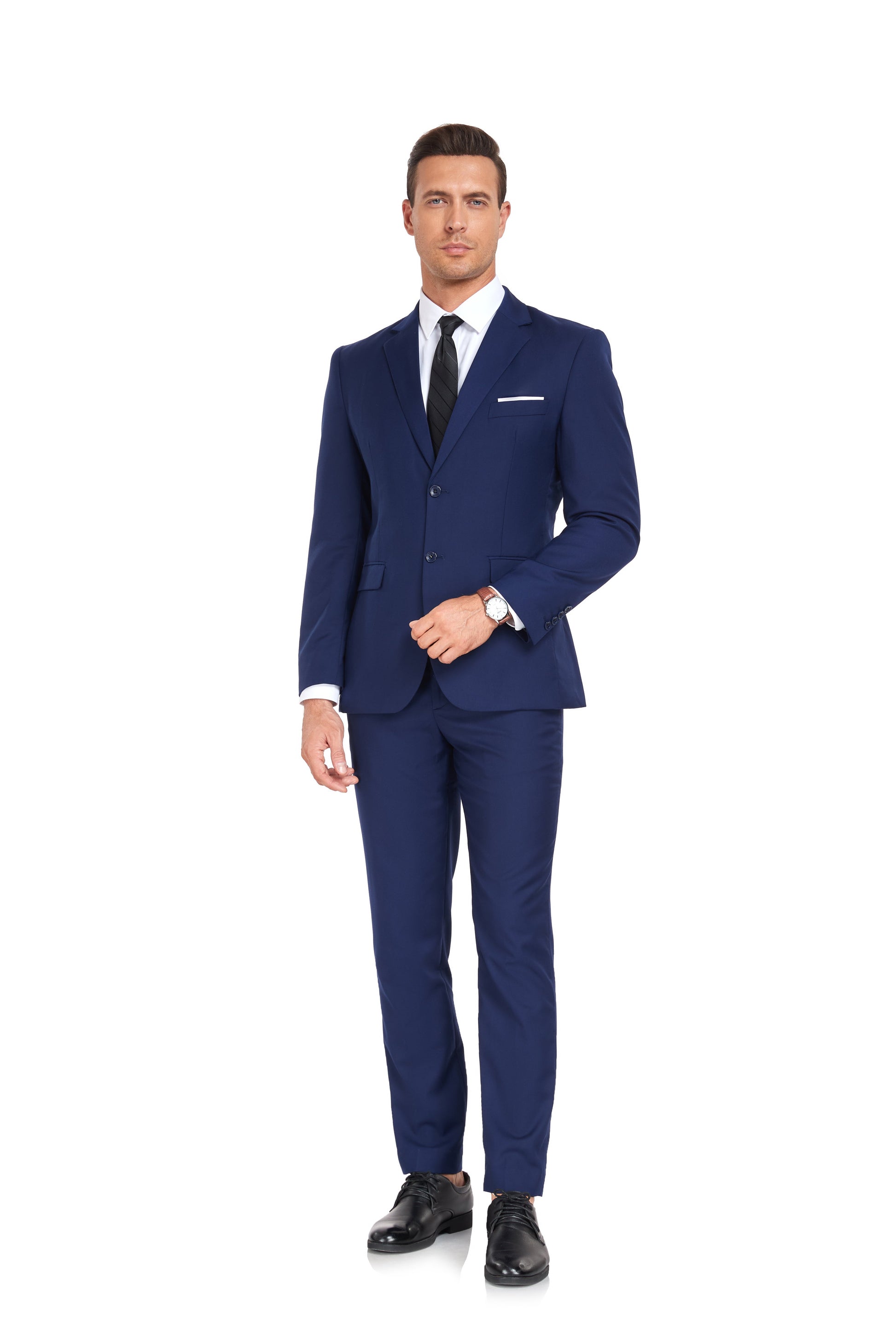 Navy Two Button Wedding 2 Pieces Men's Suits Jacket+Pants