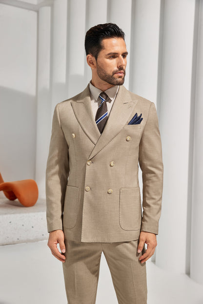 ly1083 Beige Casual New 3 Pieces Men Suits