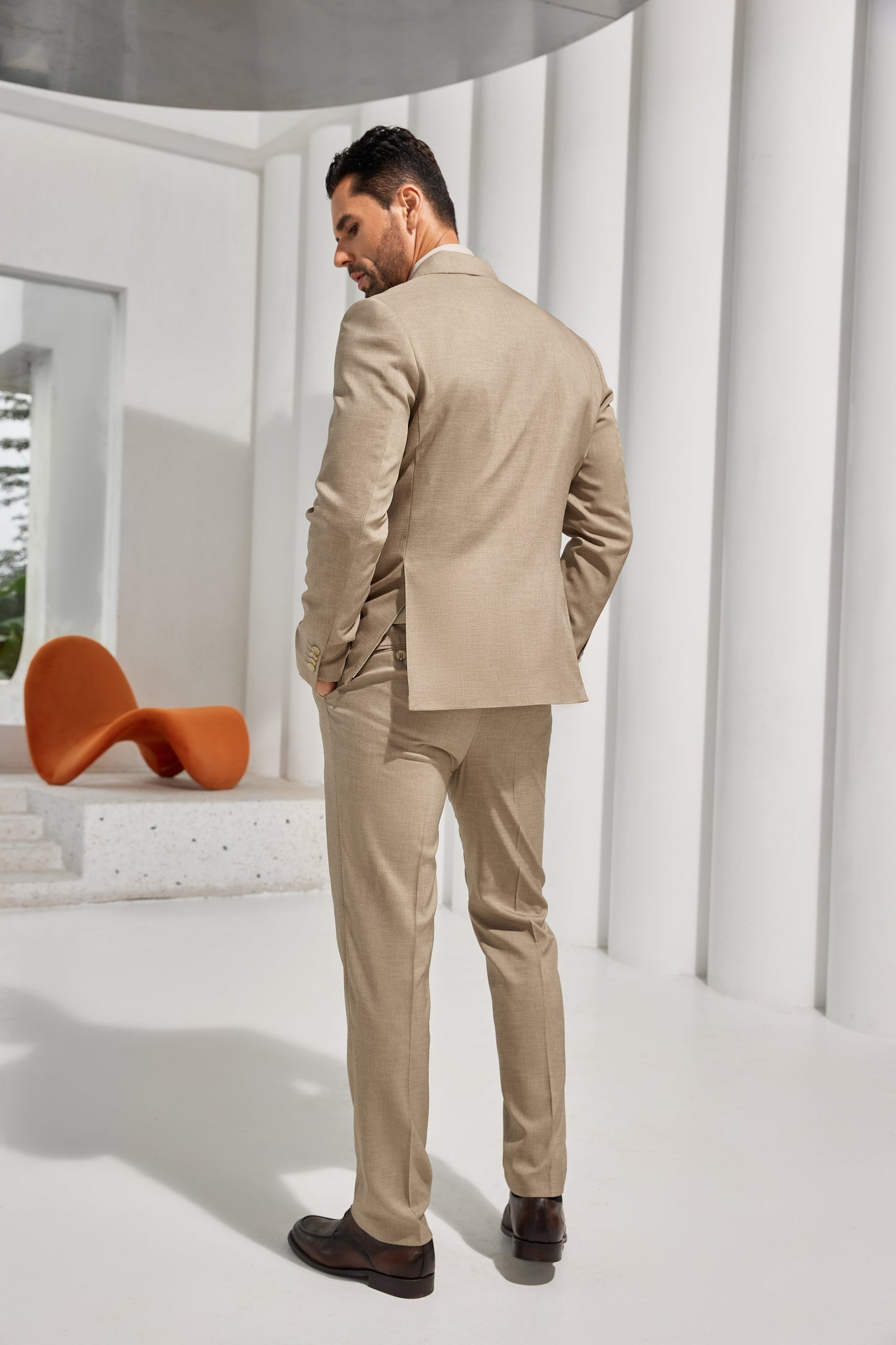 ly1083 Beige Casual New 3 Pieces Men Suits