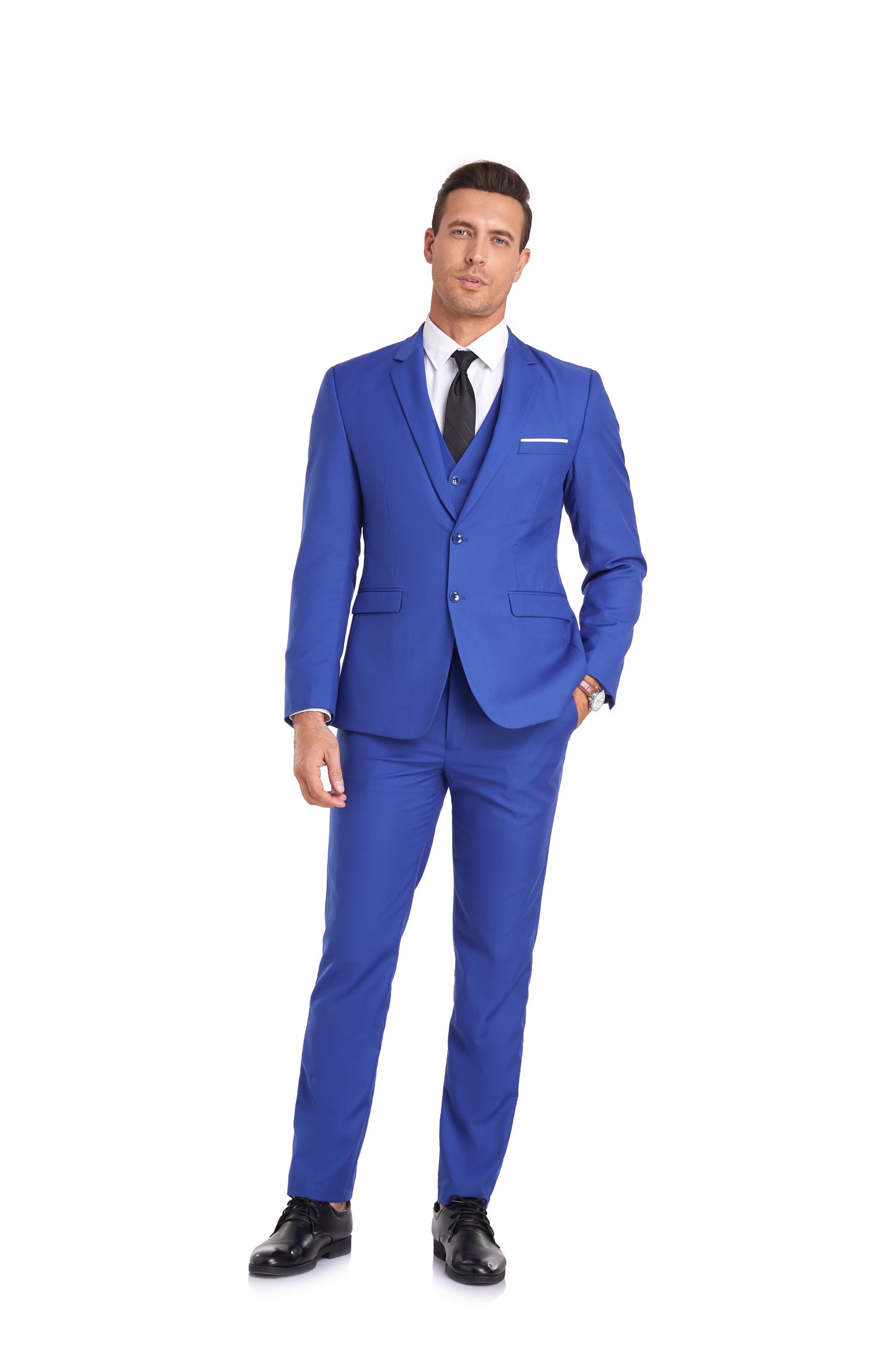 ly1403 Royal Blue Gentleman's Groomsmen Party Business Banquet 3 Piece Men Suits