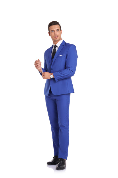 ly1403 Royal Blue Gentleman's Groomsmen Party Business Banquet 3 Piece Men Suits