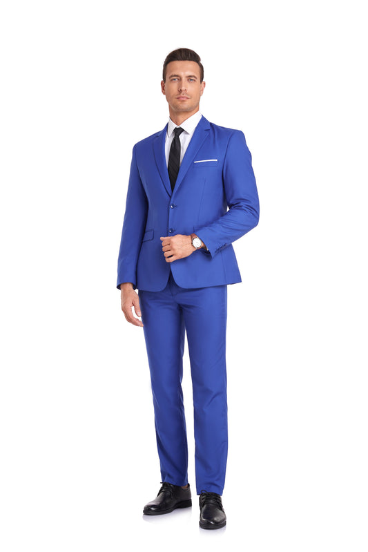 Royal Blue Two Button Wedding 2 Pieces Men's Suits Jacket+Pants