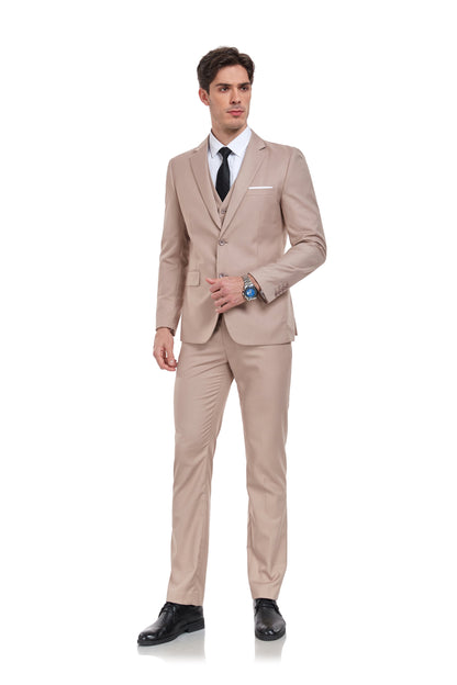 ly1296 Two Button 3 Pieces Men Suits (MORE COLORS+)