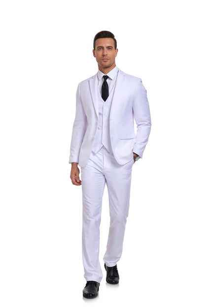 ly1697 White Gentleman's Groomsmen Party Business Banquet 3 Piece Men Suits