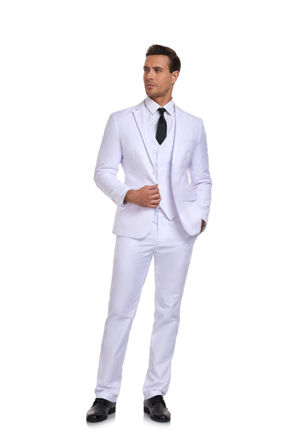 ly1697 White Gentleman's Groomsmen Party Business Banquet 3 Piece Men Suits