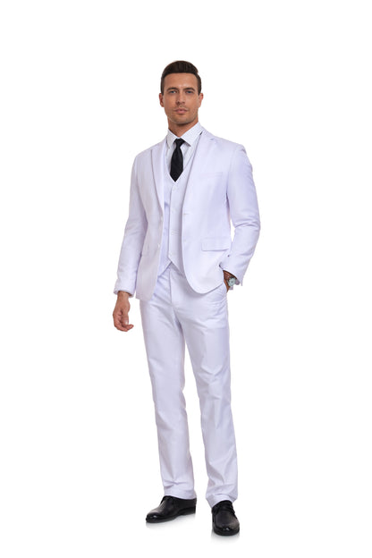 ly1697 White Gentleman's Groomsmen Party Business Banquet 3 Piece Men Suits