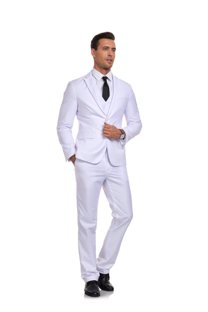 ly1697 White Gentleman's Groomsmen Party Business Banquet 3 Piece Men Suits